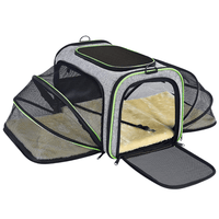 Thumbnail for Go Cat Expandable Cat Carrier Cat Supplies KittyNook Cat Company Green  