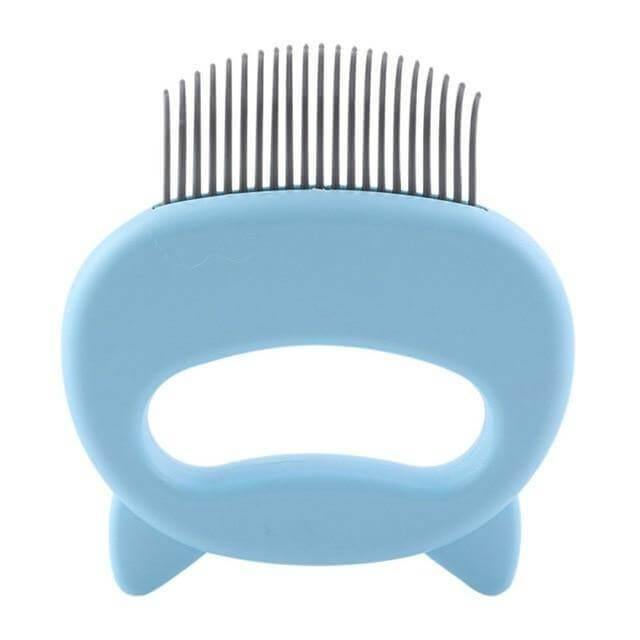 Hair Removal Cat Massaging Shell Comb Cat Supplies kittynook Blue  