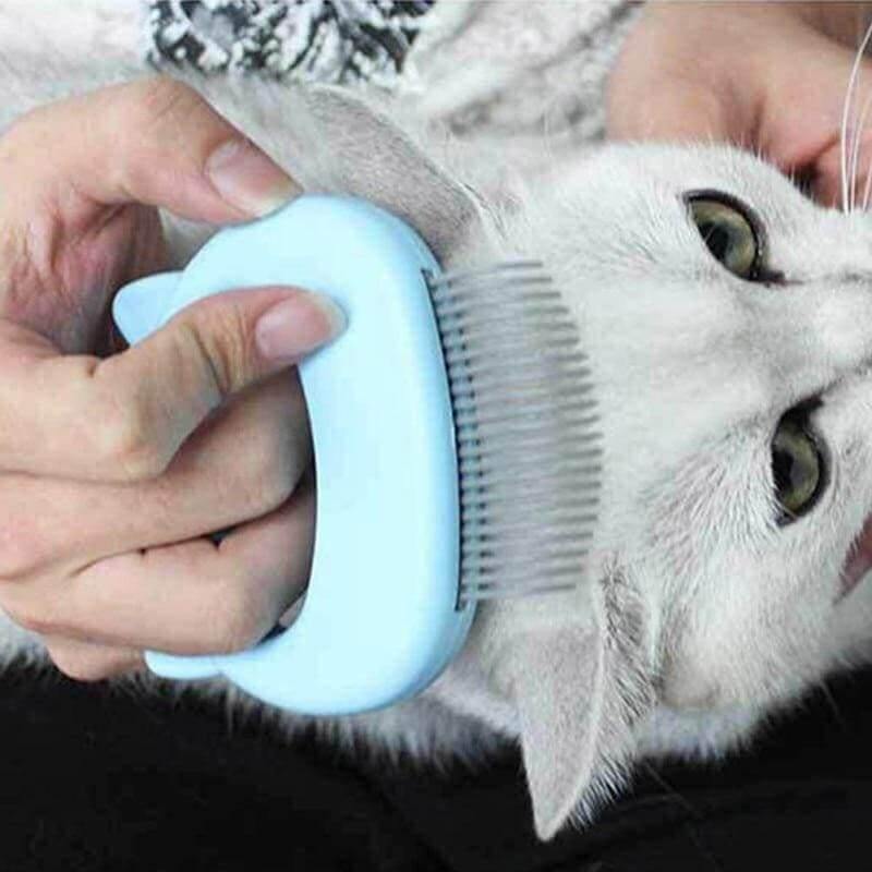 Cat Hair Removal Massaging Shell Comb - KittyNook