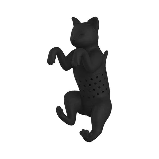 Hanging Cat Tea Infuser Tea Strainers KittyNook Black  