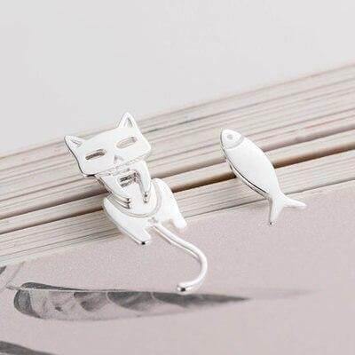 Hanging Cat Hypoallergenic Stud Earrings - KittyNook