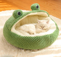 Thumbnail for Hoppin Haven Cool Cat Bed Cat Beds KittyNook Cat Company Hoppin Haven Cool Cat Bed - Half Cave M - (5-10kg) 