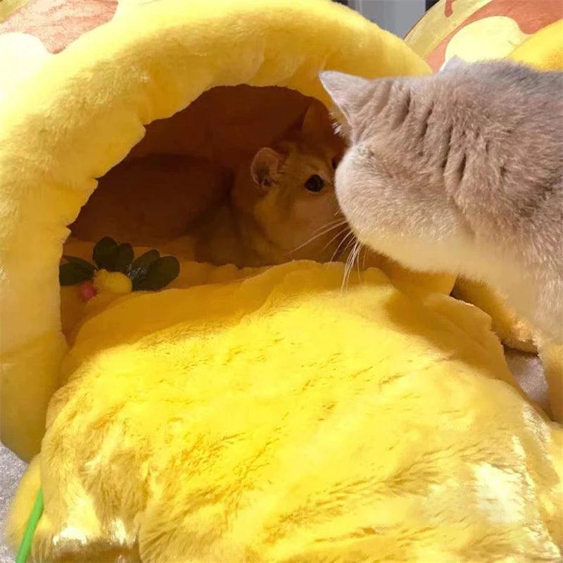 Hunny Jar Cozy Cat Bed - KittyNook Cat Company