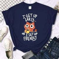 Thumbnail for I Get Up Early... Or I Get Up Friendly Funny Cat Shirts - KittyNook Cat Company