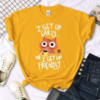 Thumbnail for I Get Up Early... Or I Get Up Friendly Funny Cat Shirts - KittyNook Cat Company