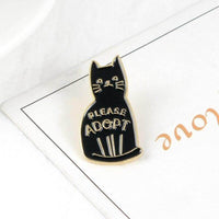 Thumbnail for Kawaii Cat Please Adopt Pin Pinback Buttons KittyNook   