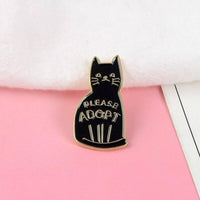 Thumbnail for Kawaii Cat Please Adopt Pin Pinback Buttons KittyNook   