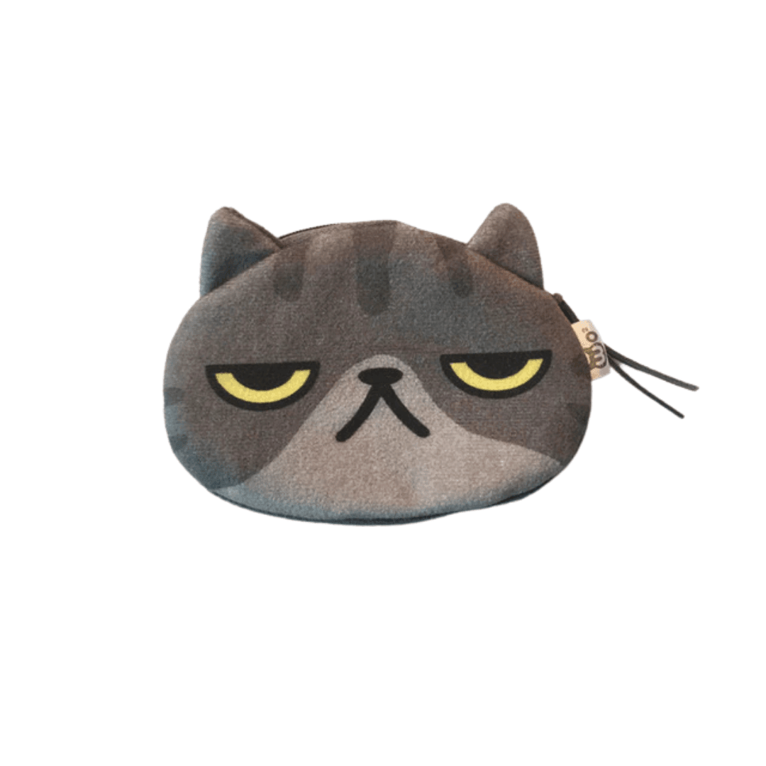 Kawaii Cat Purse Serious Cat