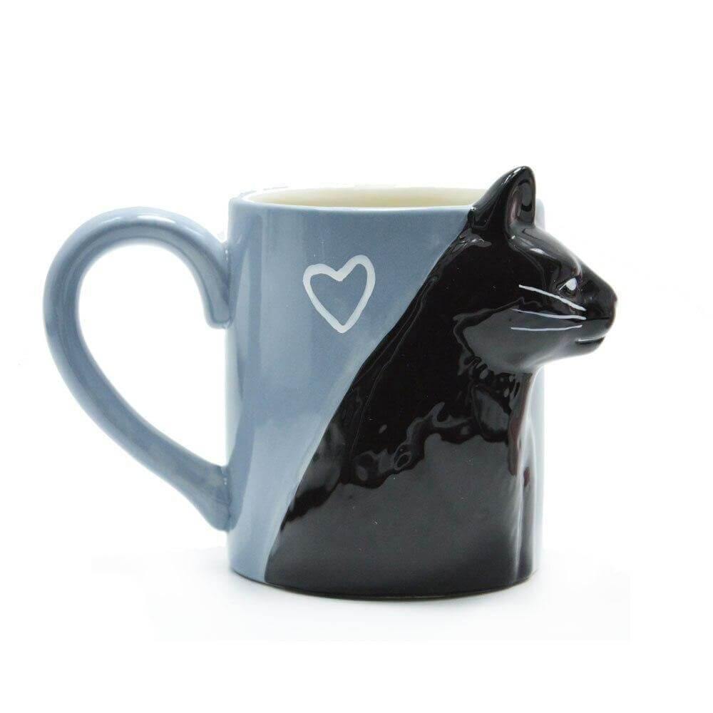 Kissing Cats Ceramic Mug Set Drinkware KittyNook   