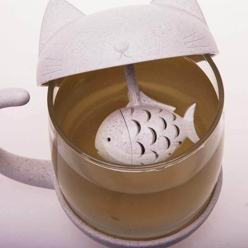 Kit-Tea Infuser Cat Mug Drinkware KittyNook   