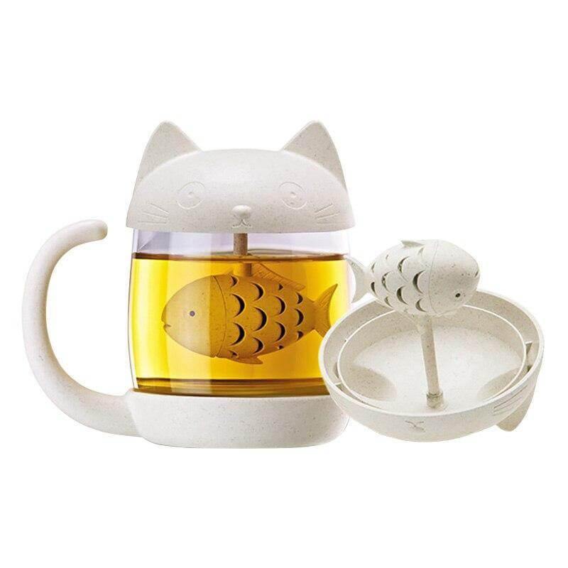 Kit-Tea Infuser Cat Mug Drinkware KittyNook   