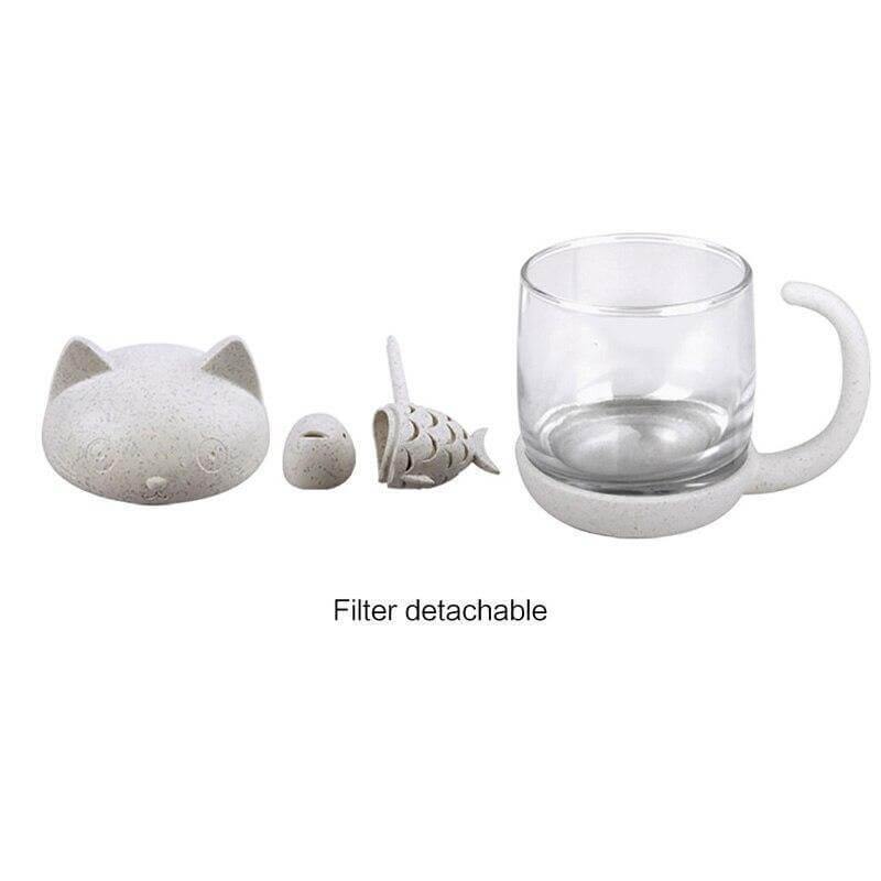 Kit-Tea Infuser Cat Mug Drinkware KittyNook   