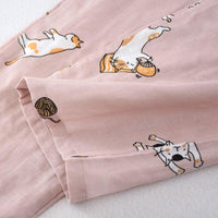 Thumbnail for Kitty Cats Cotton Pajama Set - KittyNook Cat Company