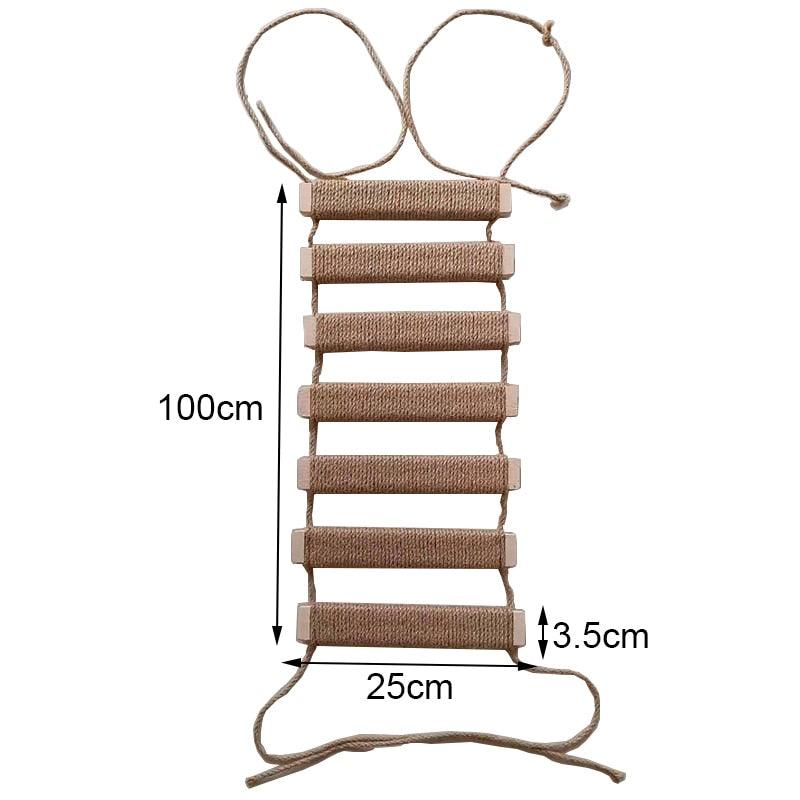 Kitty Krossing Cat Rope Bridge Cat Furniture KittyNook Cat Company Sisal Ladder (100cm)  