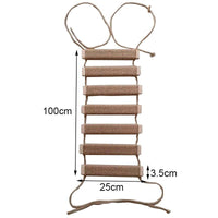 Thumbnail for Kitty Krossing Cat Rope Bridge Cat Furniture KittyNook Cat Company Sisal Ladder (100cm)  