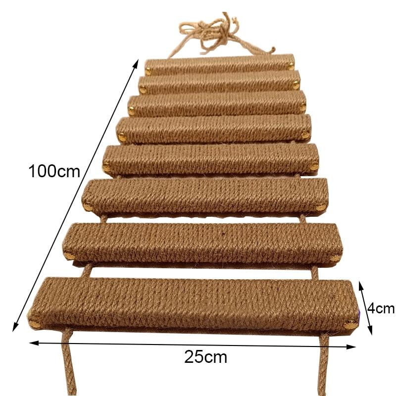 Kitty Krossing Cat Rope Bridge Cat Furniture KittyNook Cat Company Full Sisal Ladder (100cm)  