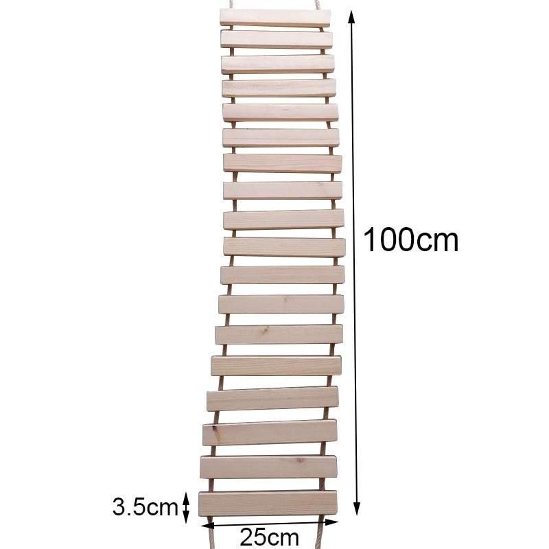 Kitty Krossing Cat Rope Bridge Cat Furniture KittyNook Cat Company Wooden Ladder (100cm)  