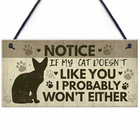 Thumbnail for Kitty Quips Wooden Door Hanging Sign - KittyNook Cat Company
