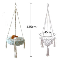 Thumbnail for KittyKnot Cozy Macrame Cat Hammock Bed Cat Beds KittyNook Cat Company   