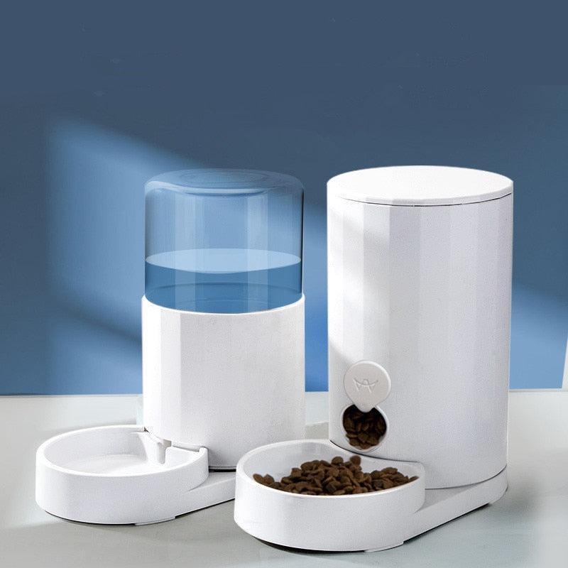 Large Capacity Minimalist Automatic Cat Feeder and Water Fountain - KittyNook Cat Company