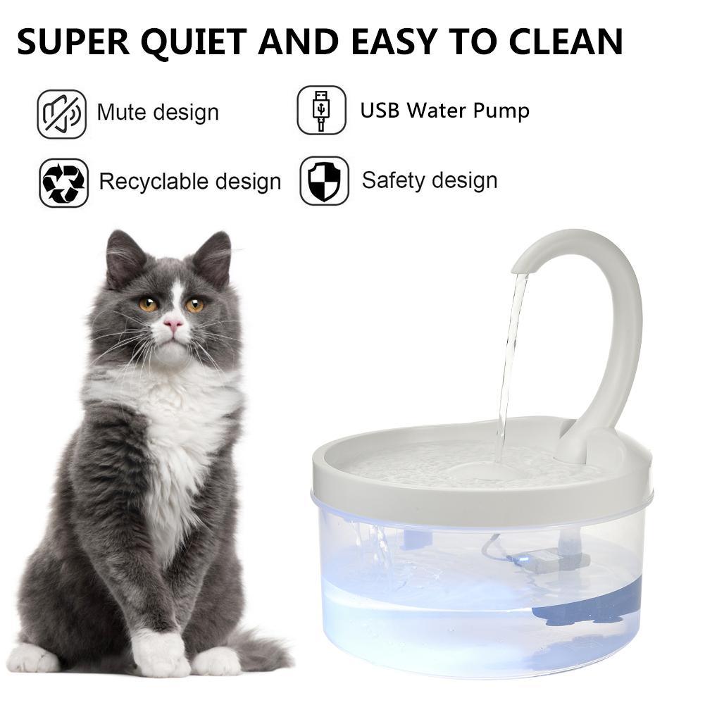 Large Capacity Swan Neck Cat Fountain - KittyNook Cat Company