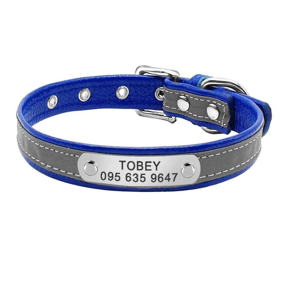 Leather Nameplate Cat Collar - KittyNook