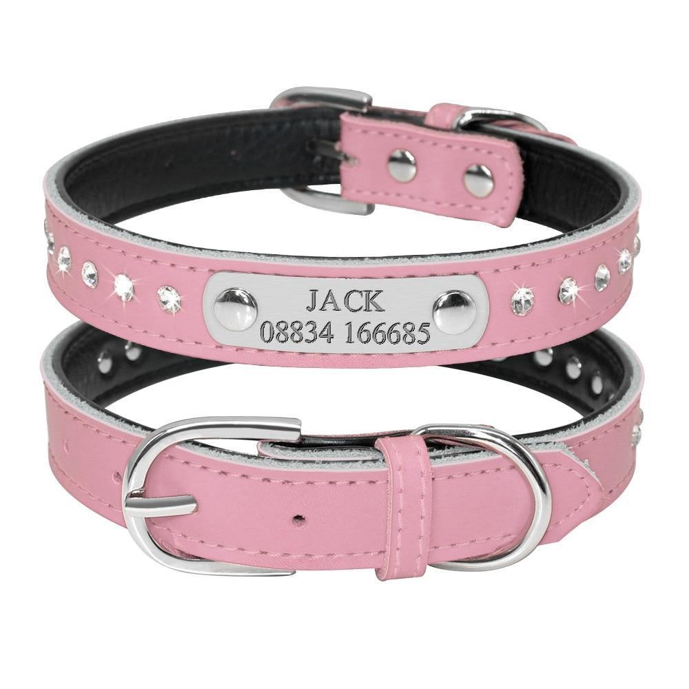 Leather Nameplate Cat Collar - KittyNook