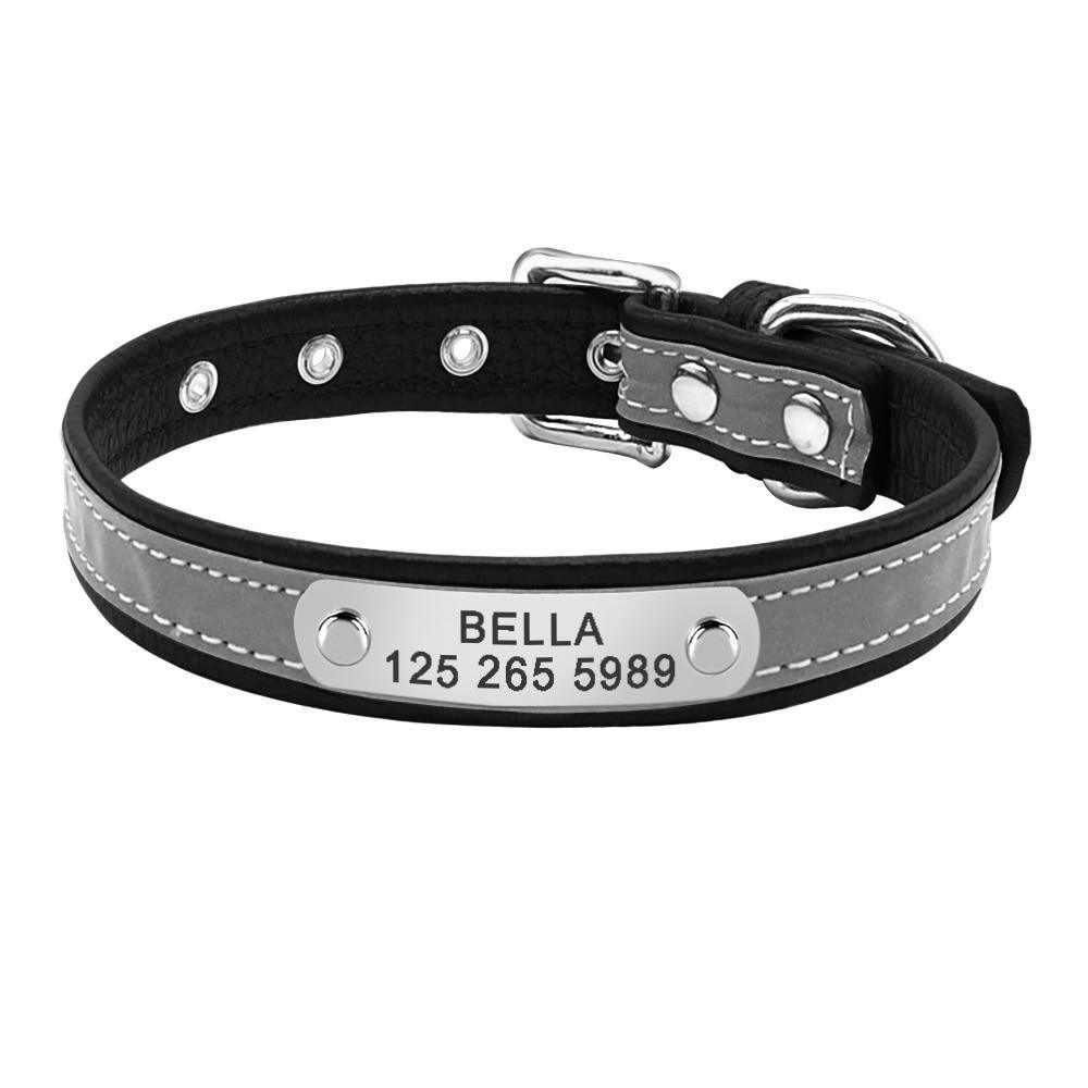 Leather Nameplate Cat Collar - KittyNook