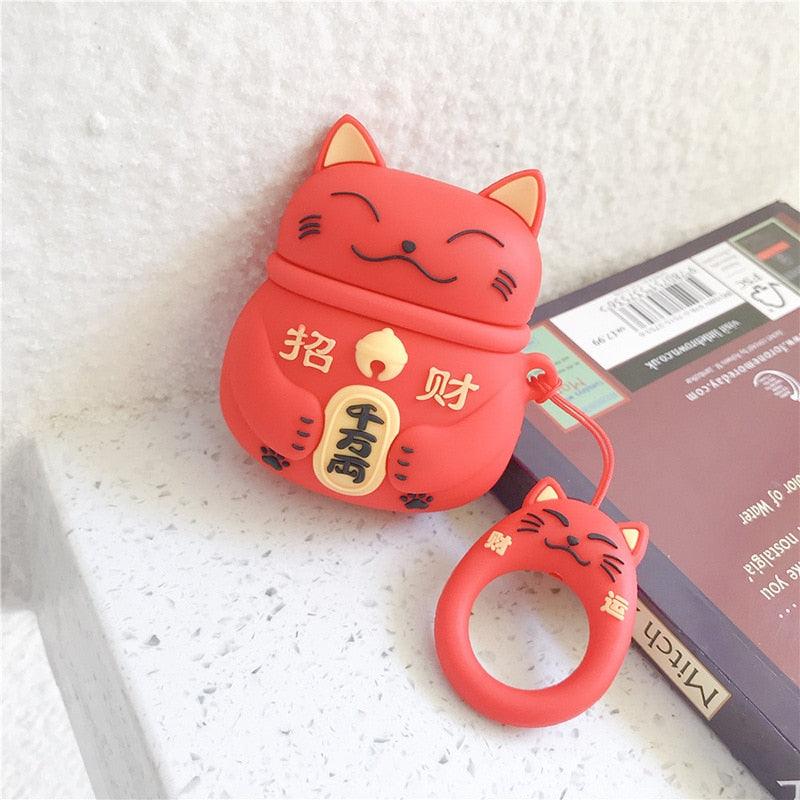 Maneki Neko Airpods Case - KittyNook Cat Company