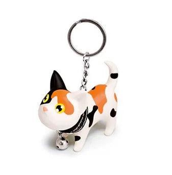 Meow Doll Black Kitten with Bell Keychain Keychains KittyNook Calico Cat  