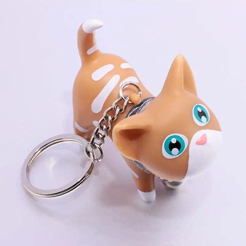 Meow Doll Black Kitten with Bell Keychain Keychains KittyNook   