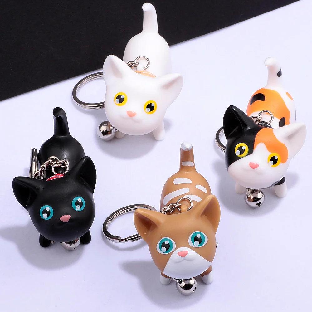 Meow Doll Black Kitten with Bell Keychain Keychains KittyNook   