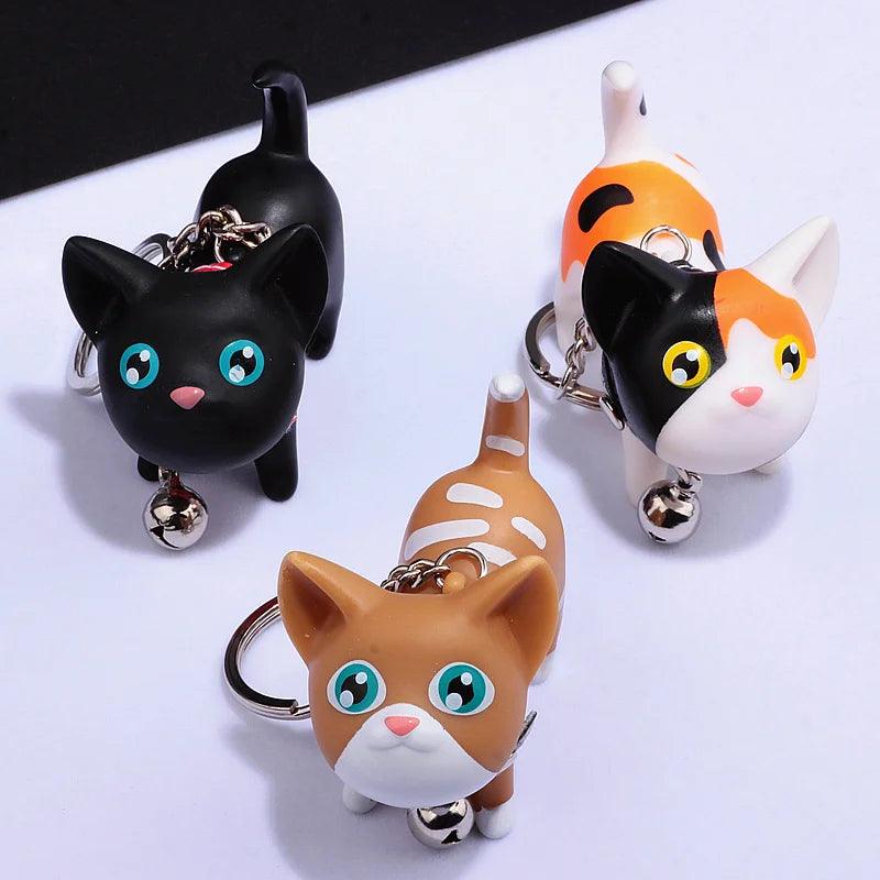 Meow Doll Black Kitten with Bell Keychain Keychains KittyNook   