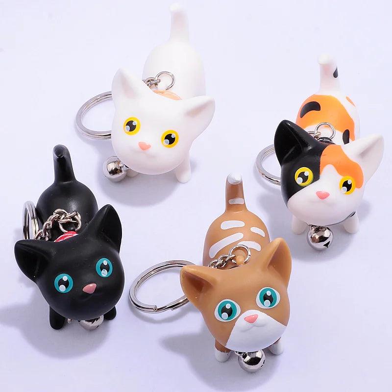 Meow Doll Black Kitten with Bell Keychain Keychains KittyNook   