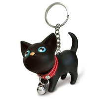 Thumbnail for Meow Doll Black Kitten with Bell Keychain Keychains KittyNook Black Cat  