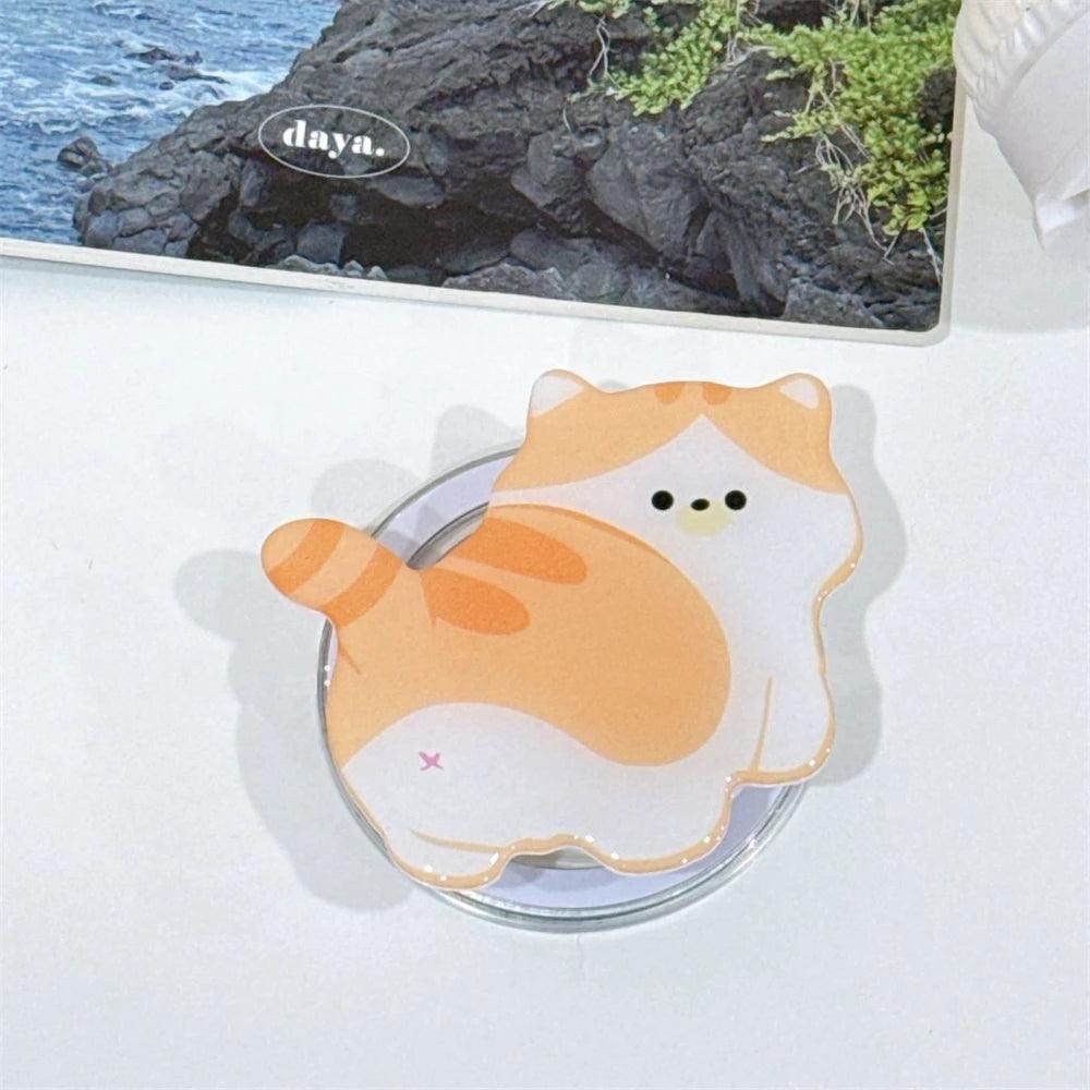 Meow Grip Cat Pop Socket Mobile Phone Accessories KittyNook Cat Company Ginger Cat  