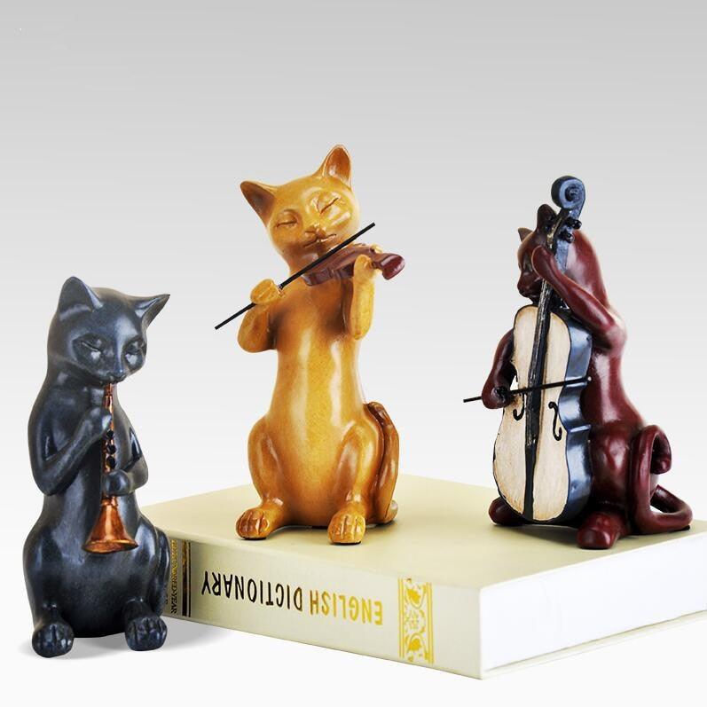 Musicat Resin Figurine - KittyNook Cat Company
