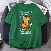 Thumbnail for My Level of Sarcasm Cat TShirt Animals & Pet Supplies KittyNook Cat Company   