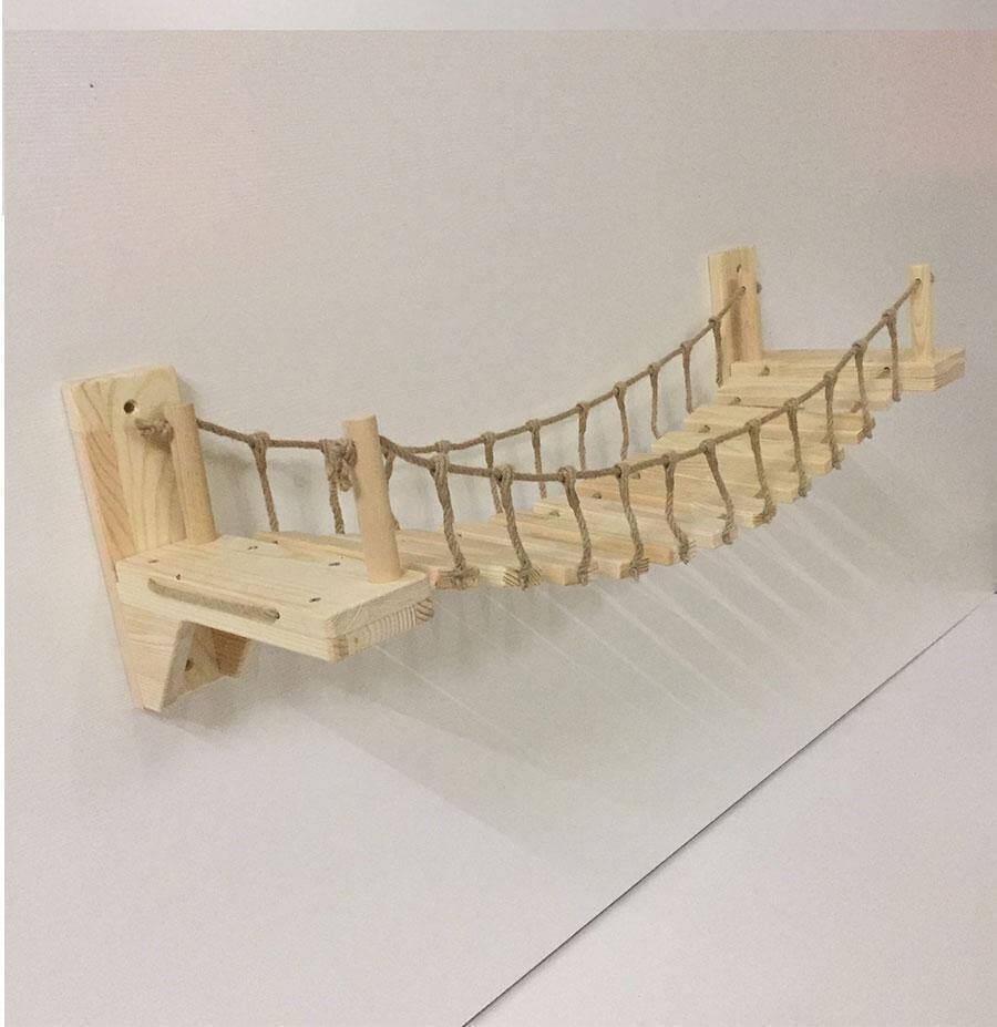 Nancy Sway Wooden Rope Bridge Cat Furniture KittyNook   