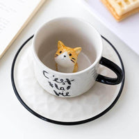 Thumbnail for Peek-a-Cat Ceramic Mug Set - KittyNook
