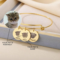 Thumbnail for PetShots Engraved Bangles - KittyNook Cat Company