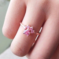 Thumbnail for Pinky Paw Teeny Zircon Ring - KittyNook