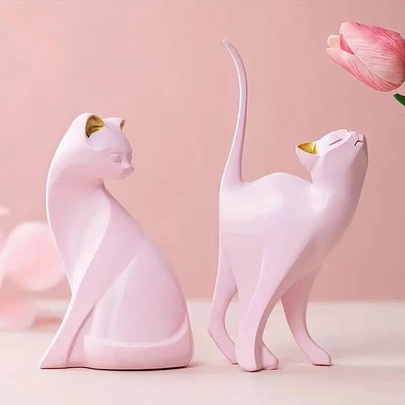 Poised Purrfect Resin Cat Statue Figurines KittyNook Cat Company   