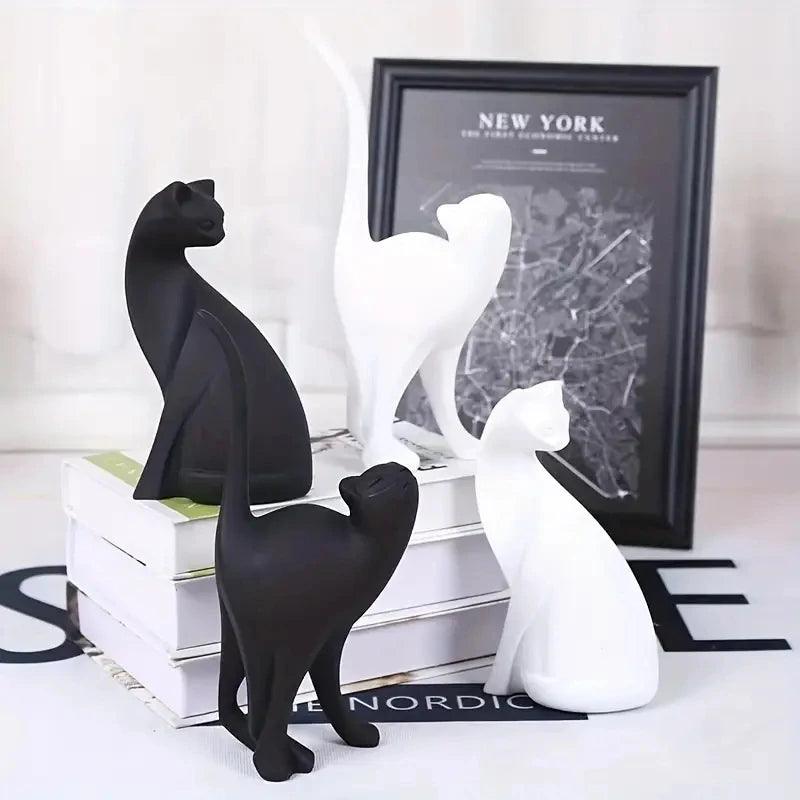 Poised Purrfect Resin Cat Statue Figurines KittyNook Cat Company   