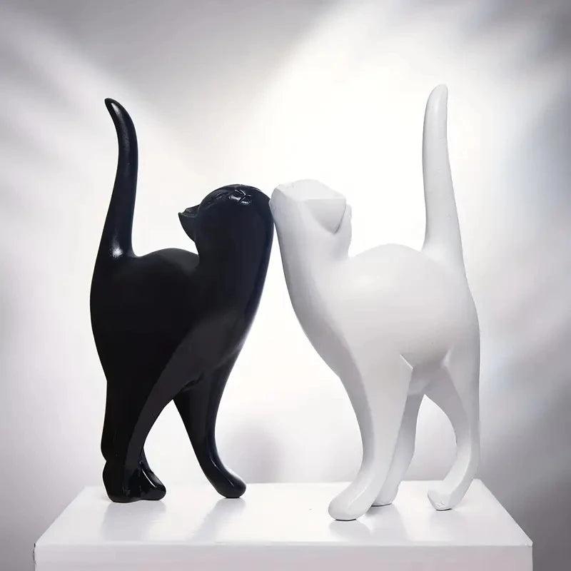 Poised Purrfect Resin Cat Statue Figurines KittyNook Cat Company   