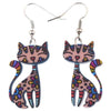 Load image into Gallery viewer, Poppy Petals Cat Floral Earrings - KittyNook Cat Company