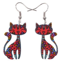 Thumbnail for Poppy Petals Cat Floral Earrings - KittyNook Cat Company