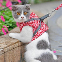 Thumbnail for Premium Japanese Style Escape-Proof Best Cat Harness Cat Collars & Harnesses kittynook Red XS 