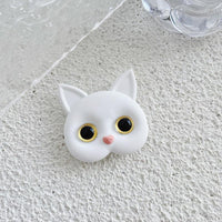 Thumbnail for Purr Pop Phone Grip Electronics Accessories KittyNook Cat Company White Cat - Amber Eyes  