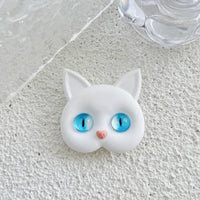 Thumbnail for Purr Pop Phone Grip Electronics Accessories KittyNook Cat Company White Cat - Blue Slit Eyes  